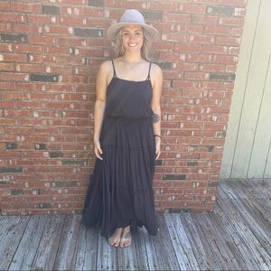 Free People Dark Gray Maxi Tank Dress Small
